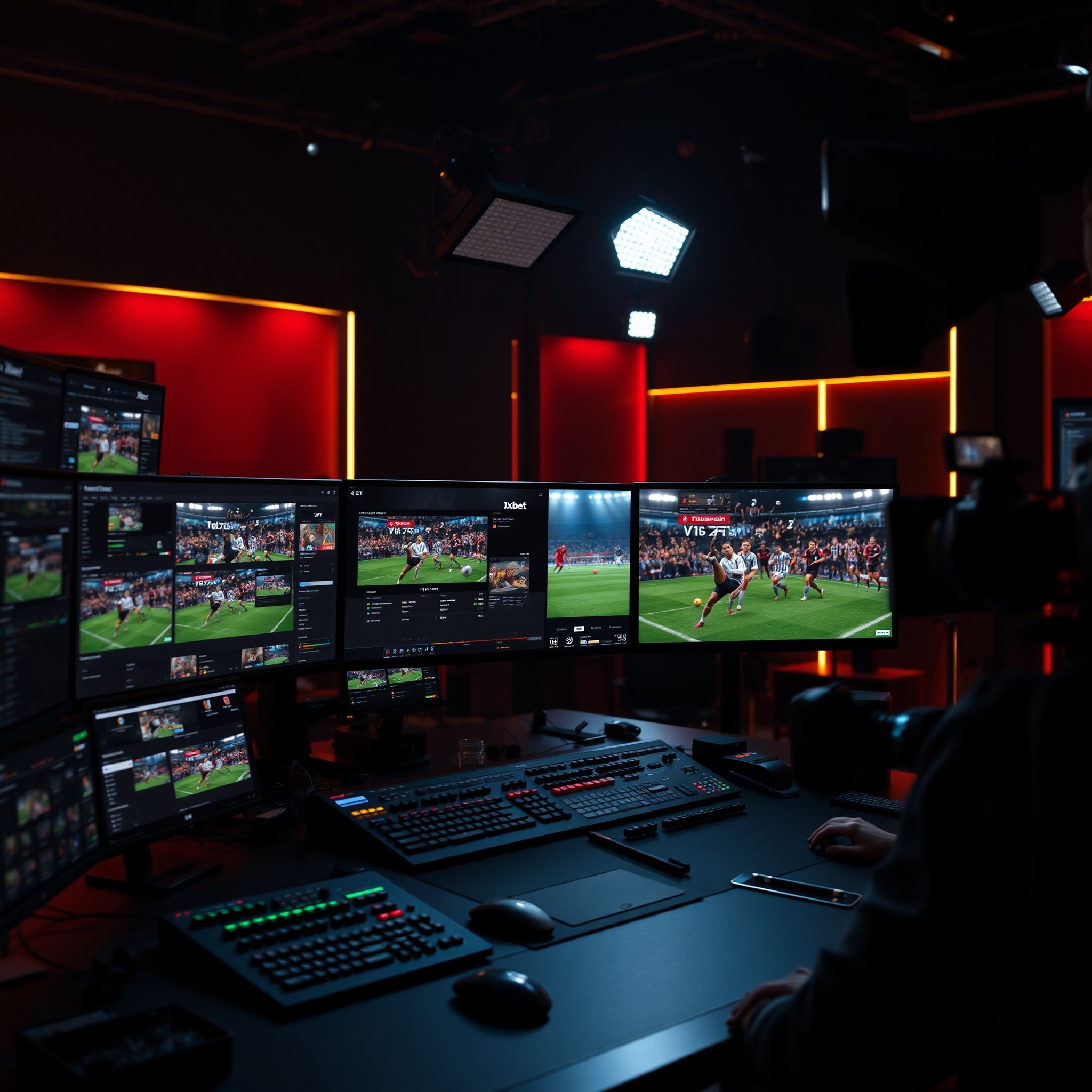 Visual effects compositing software interface showing layered 3D elements integrated with live-action footage and advanced color correction